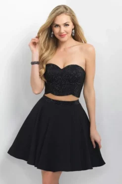 Blush By Alexia Designs Blush - 11158 Sequined Sweetheart Chiffon A-Line Dress