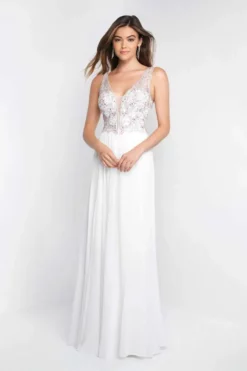 Blush By Alexia Designs - 11573 Sleeveless V-Neck Crystal Paisley Gown 9 Blush By Alexia Designs - 11573 Sleeveless V-Neck Crystal Paisley Gown -Hot Sale WEDDING Store blush by alexia designs 11573 sleeveless v neck crystal paisley gown special occasion dress 0 off white pink 5493001814073