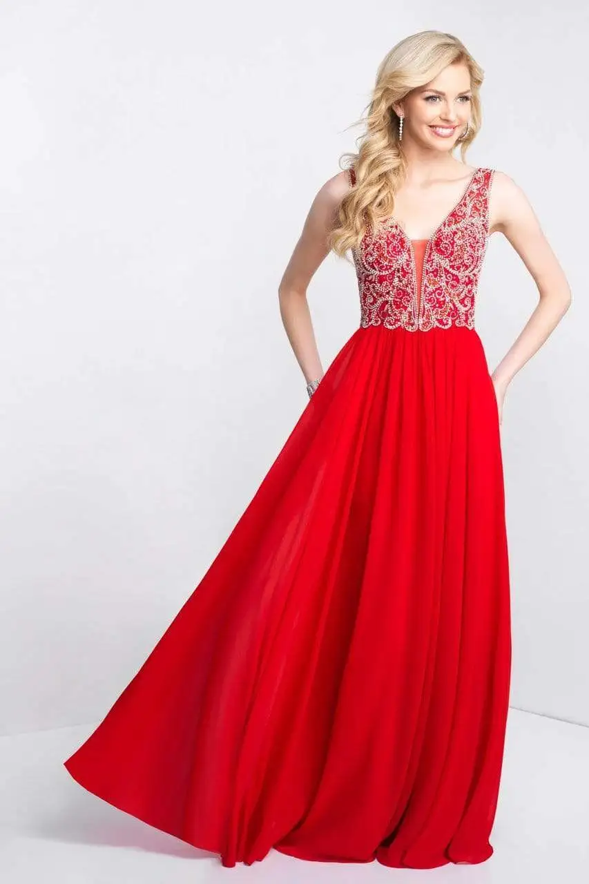 Blush By Alexia Designs - 11573 Sleeveless V-Neck Crystal Paisley Gown 6 Blush By Alexia Designs - 11573 Sleeveless V-Neck Crystal Paisley Gown - Image 6