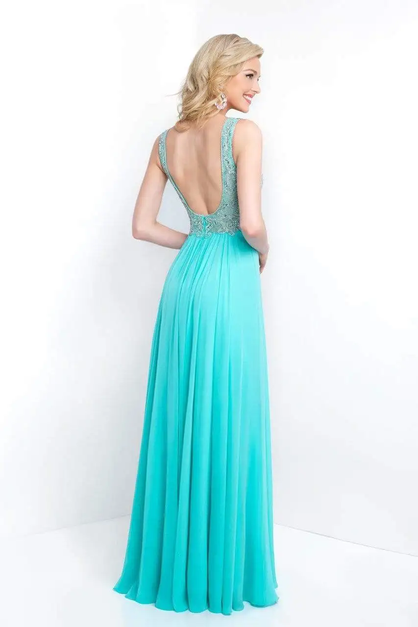 Blush By Alexia Designs - 11573 Sleeveless V-Neck Crystal Paisley Gown 2 Blush By Alexia Designs - 11573 Sleeveless V-Neck Crystal Paisley Gown - Image 2