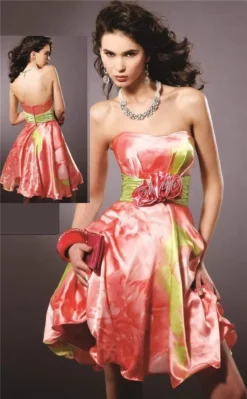 Blush By Alexia Designs - Floral Semi-Sweetheart Cocktail Dress 9128