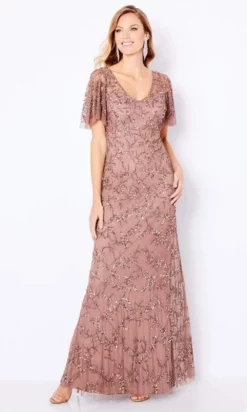 Cameron Blake - 221681 Beaded V Neck Long Sheath Dress -Hot Sale WEDDING Store cameron blake 221681 beaded v neck long sheath dress mother of the bride dresses 4 bronze 28321981562963