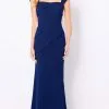 Cameron Blake - 221690 Embellished Straight Neck Sheath Dress