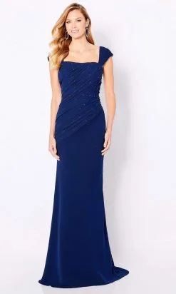 Cameron Blake - 221690 Embellished Straight Neck Sheath Dress