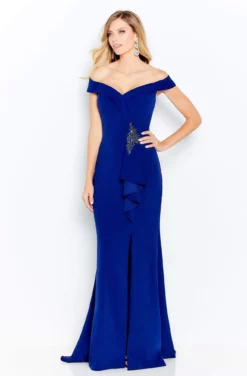 Cameron Blake - 120614 Beaded Off-Shoulder Sheath Dress -Hot Sale WEDDING Store cameron blake by mon cheri 120614 beaded off shoulder sheath dress mother of the bride dresses 4 navy 28839311704147