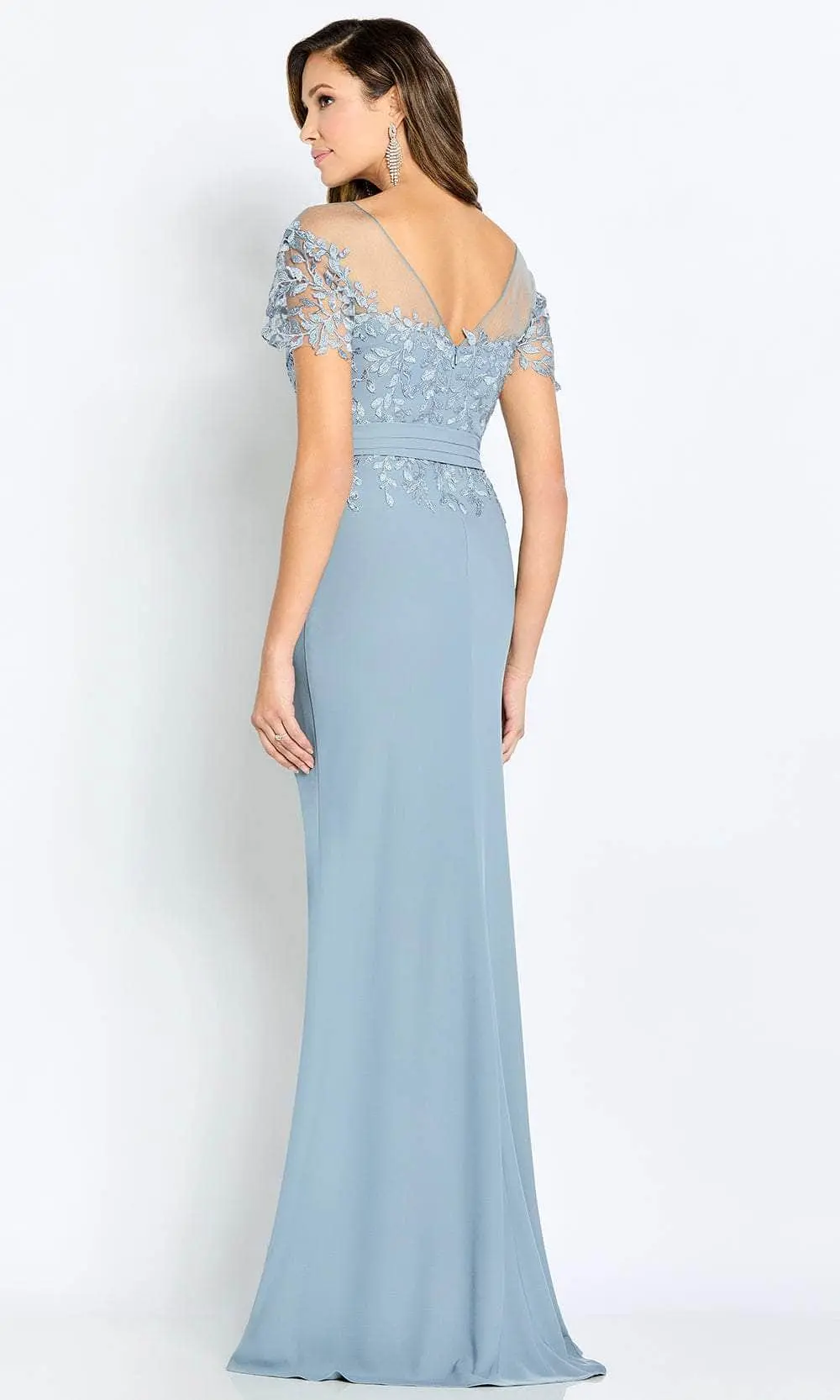 Cameron Blake CB111 - Illusion Bateau Lace Evening Gown 4 Cameron Blake CB111 - Illusion Bateau Lace Evening Gown - Image 4