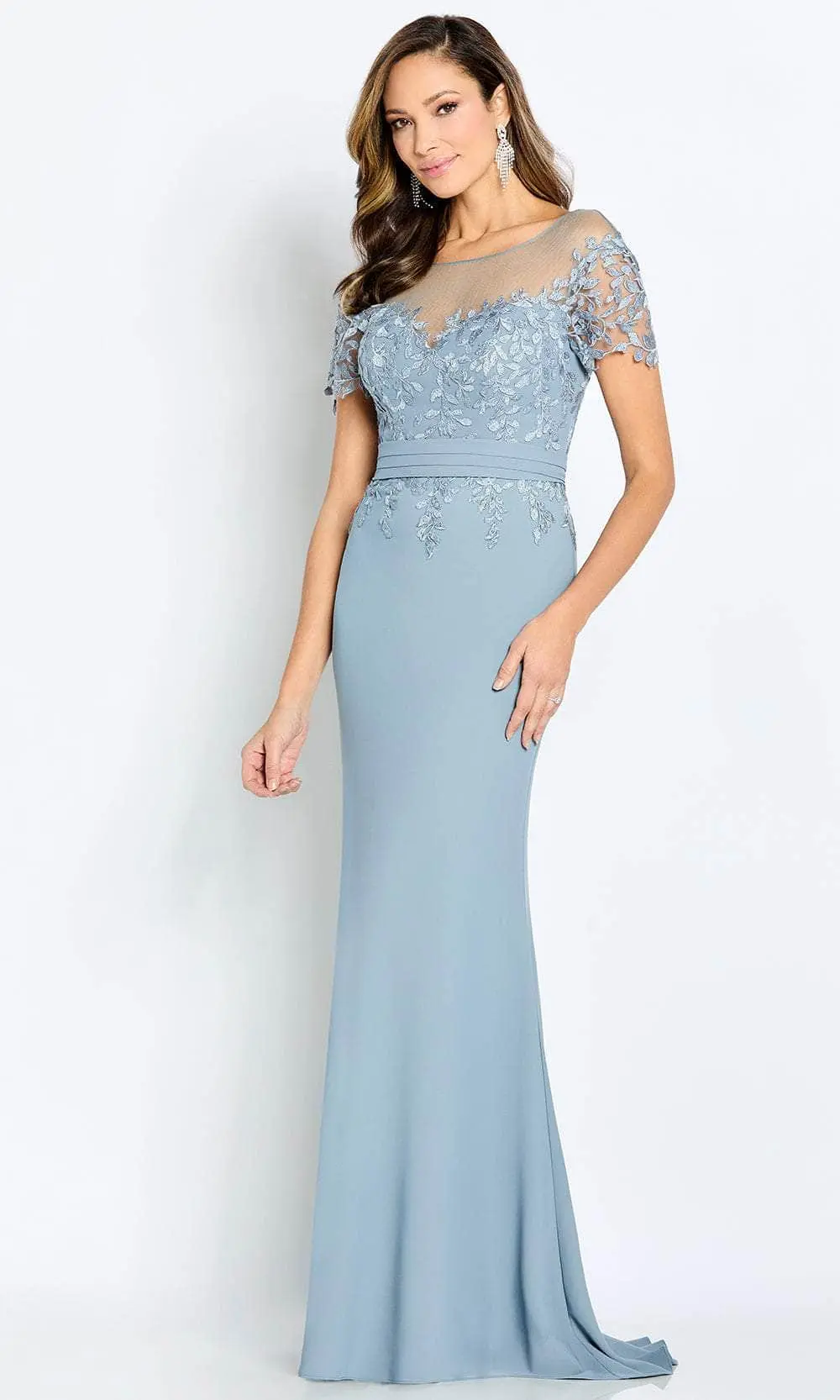 Cameron Blake CB111 - Illusion Bateau Lace Evening Gown 3 Cameron Blake CB111 - Illusion Bateau Lace Evening Gown - Image 3