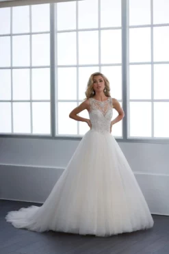 Christina Wu Brides - 15664 Beaded Illusion A-Line Gown With Chapel Train -Hot Sale WEDDING Store christina wu brides 15664 beaded illusion a line gown with chapel train wedding dresses 28765198942291