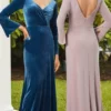 Christina Wu Celebration - 22106 Bell Sleeve Sheath Jersey Gown