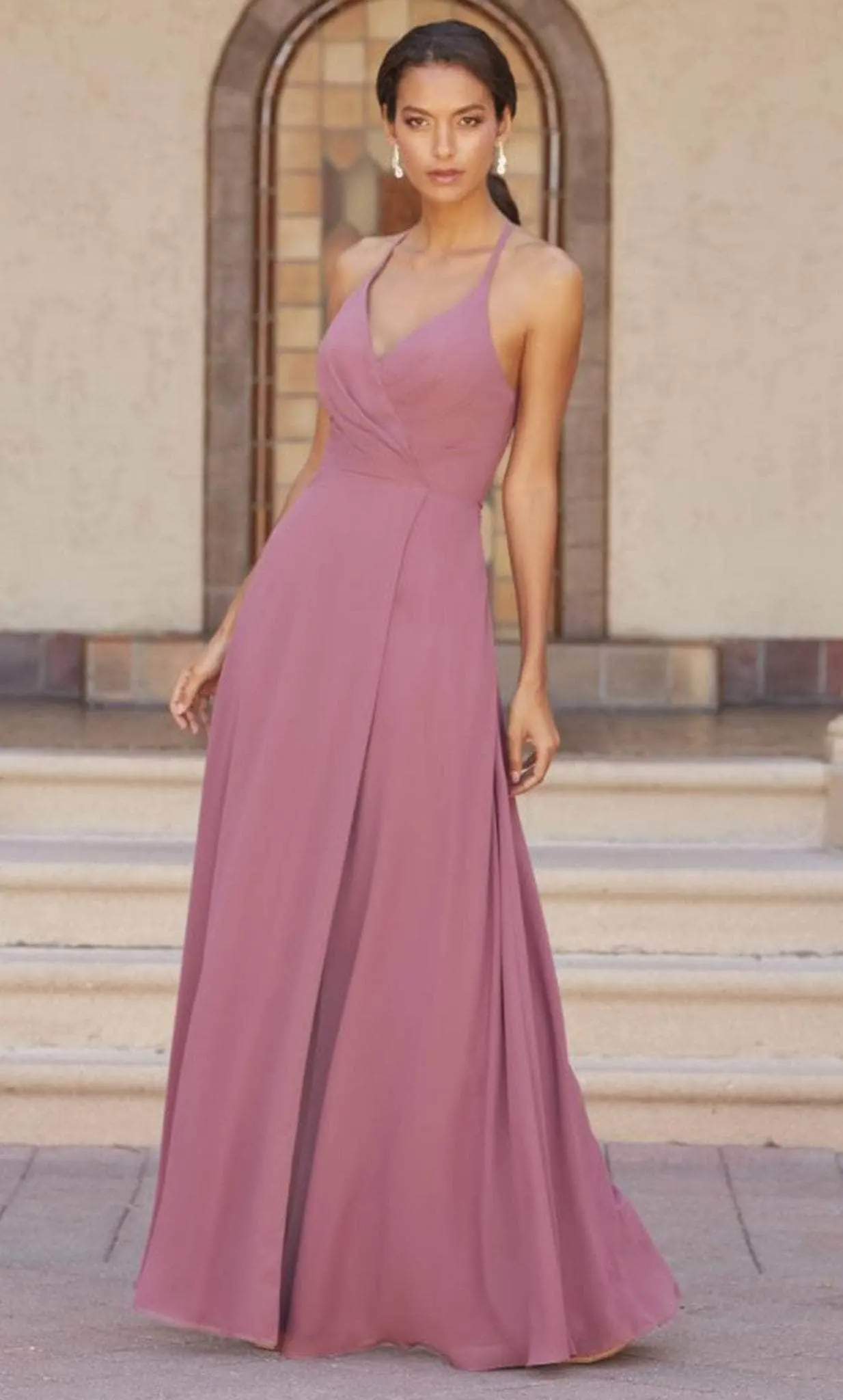 Christina Wu Celebration 22148 - Halter Neck Chiffon Dress 3 Christina Wu Celebration 22148 - Halter Neck Chiffon Dress - Image 3