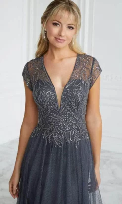 Christina Wu Elegance 17091 - Beaded Sheer Short Sleeve Evening Gown -Hot Sale WEDDING Store christina wu elegance 17091 beaded sheer short sleeve evening gown evening dresses 30891422875731