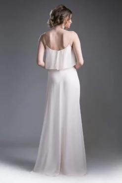 Cinderella Divine - 13010 Flounce Bodice Chiffon A-Line Dress 25 Cinderella Divine - 13010 Flounce Bodice Chiffon A-Line Dress -Hot Sale WEDDING Store cinderella divine 13010 flounce bodice chiffon a line dress special occasion dress 14403524001875