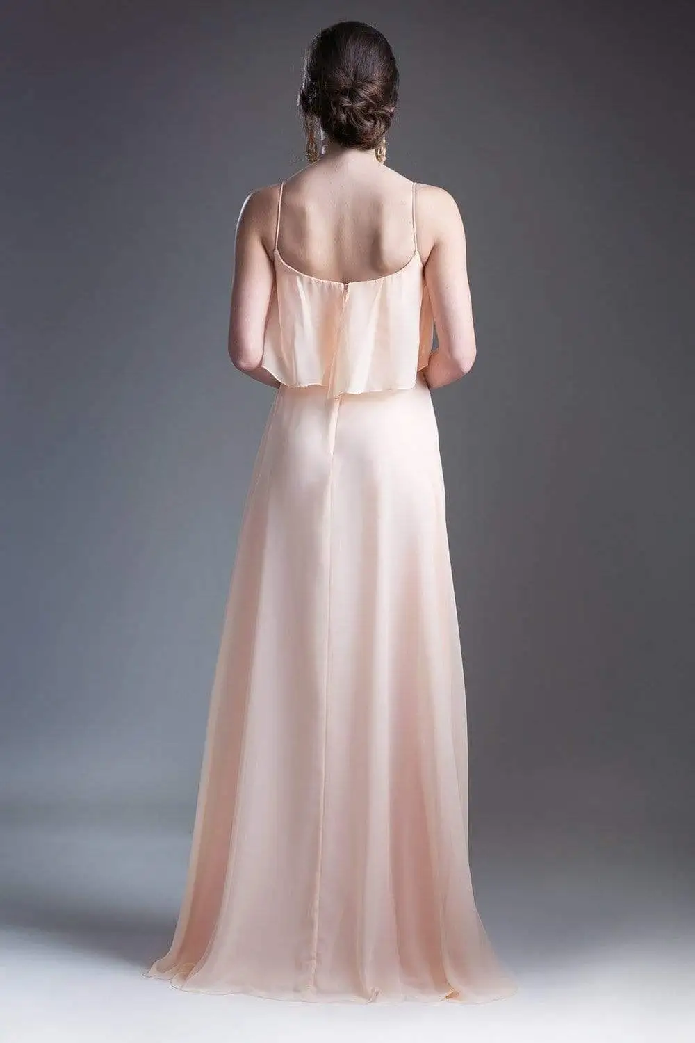 Cinderella Divine - 13010 Flounce Bodice Chiffon A-Line Dress 13 Cinderella Divine - 13010 Flounce Bodice Chiffon A-Line Dress - Image 13