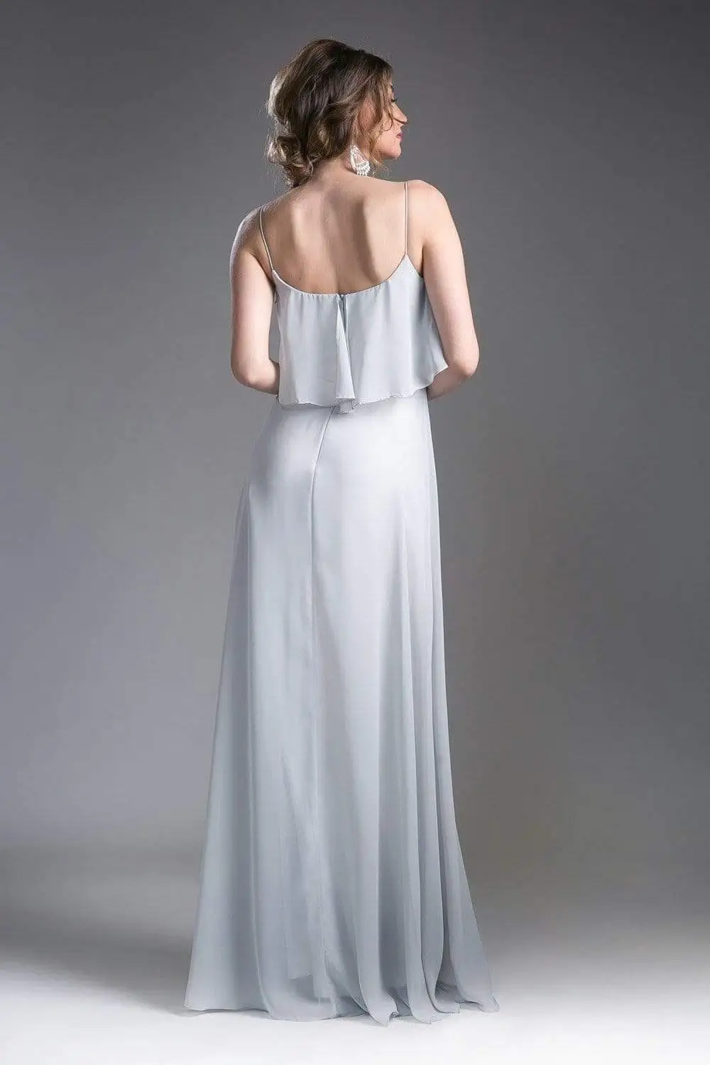 Cinderella Divine - 13010 Flounce Bodice Chiffon A-Line Dress 17 Cinderella Divine - 13010 Flounce Bodice Chiffon A-Line Dress - Image 17