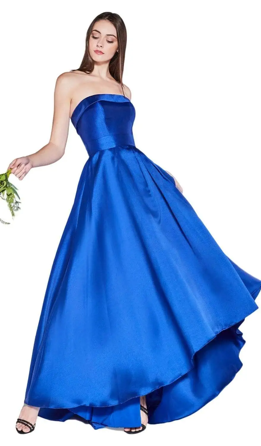 Cinderella Divine - 5277 Strapless Mikado High Low Hem Gown 1 Cinderella Divine - 5277 Strapless Mikado High Low Hem Gown