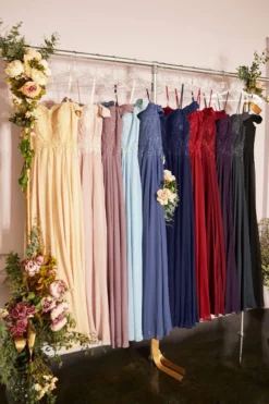 Cinderella Divine - 7258 Flowy Chiffon Lace Embellished A-Line Gown -Hot Sale WEDDING Store cinderella divine 7258 flowy chiffon lace embellished a line gown bridesmaid dresses 28832778485843