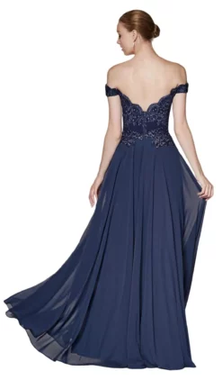 Cinderella Divine - 7258 Flowy Chiffon Lace Embellished A-Line Gown -Hot Sale WEDDING Store cinderella divine 7258 flowy chiffon lace embellished a line gown bridesmaid dresses 28832778518611