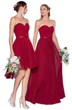 Cinderella Divine - 7456 Strapless Chiffon Short High-Low Hem Dress 12 Cinderella Divine - 7456 Strapless Chiffon Short High-Low Hem Dress -Hot Sale WEDDING Store cinderella divine 7456 strapless chiffon short high low hem dress bridesmaid dresses 28293020057683
