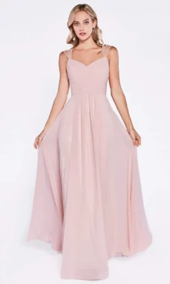 Cinderella Divine - 7461 Beaded Strap Pleated A-Line Chiffon Gown -Hot Sale WEDDING Store cinderella divine 7461 beaded strap pleated a line chiffon gown bridesmaid dresses 4 champagne 14895384330323