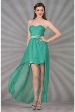 Cinderella Divine - 7750 Strapless Sweetheart Chiffon High Low Dress -Hot Sale WEDDING Store cinderella divine 7750 strapless sweetheart chiffon high low dress prom dresses xs mint 14181980799059