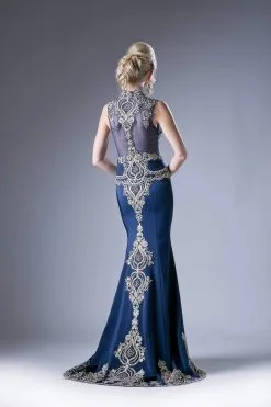 Cinderella Divine - 8946 Embroidered Queen Anne Neck Sheath Dress -Hot Sale WEDDING Store cinderella divine 8946 embroidered queen anne neck sheath dress special occasion dress 13790080172115