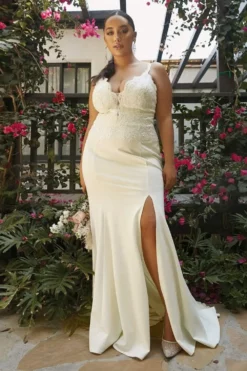 Cinderella Divine Bridals - CF319W Scallop-Trimmed Lace Bridal Gown -Hot Sale WEDDING Store cinderella divine bridals cf319w scallop trimmed lace bridal gown wedding dresses xl off white 28858154582099