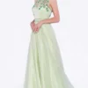 Cinderella Divine - C240 Sequin Illusion A-Line Gown