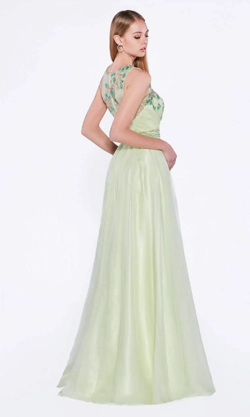 Cinderella Divine - C240 Sequin Illusion A-Line Gown 2 Cinderella Divine - C240 Sequin Illusion A-Line Gown - Image 2