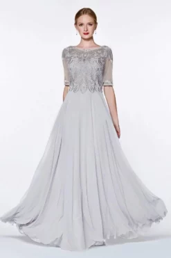 Cinderella Divine - CD0134 Beaded Lace Chiffon A-line Dress 13 Cinderella Divine - CD0134 Beaded Lace Chiffon A-line Dress -Hot Sale WEDDING Store cinderella divine cd0134 beaded lace chiffon a line dress special occasion dress s silver 14403324444755