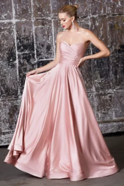 Cinderella Divine - CD0165 Strapless Sweetheart A-line Gown