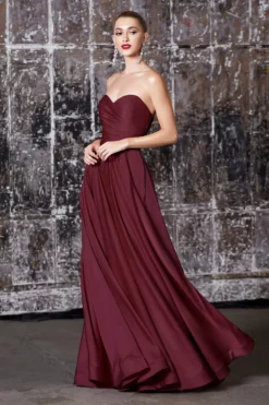 Cinderella Divine - CD0165 Strapless Sweetheart A-line Gown -Hot Sale WEDDING Store cinderella divine cd0165 strapless sweetheart a line gown bridesmaid dresses xxs burgundy 28290496168019