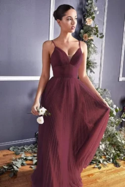 Cinderella Divine - CD184 Sleeveless Pleated Tulle A-Line Gown 25 Cinderella Divine - CD184 Sleeveless Pleated Tulle A-Line Gown -Hot Sale WEDDING Store cinderella divine cd184 sleeveless pleated tulle a line gown bridesmaid dresses 4 burgundy 28831783682131