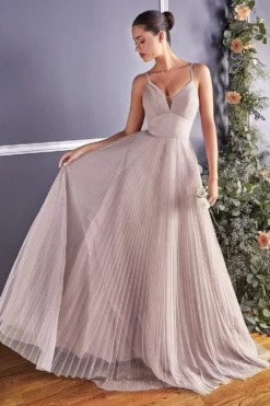 Cinderella Divine - CD184 Sleeveless Pleated Tulle A-Line Gown 17 Cinderella Divine - CD184 Sleeveless Pleated Tulle A-Line Gown -Hot Sale WEDDING Store cinderella divine cd184 sleeveless pleated tulle a line gown bridesmaid dresses 4 sand 27931154317395