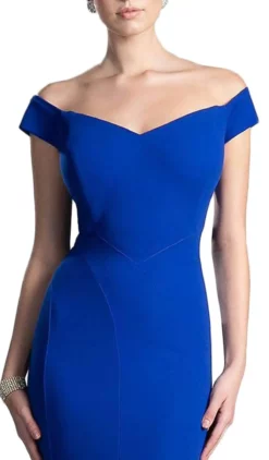 Cinderella Divine - CD711 Sleek Off-Shoulder Jersey Sheath Prom Dress -Hot Sale WEDDING Store cinderella divine cd711 sleek off shoulder jersey sheath prom dress bridesmaid dresses 28832792510547