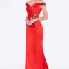 Cinderella Divine - CH520 Floral Embroidered V-Neck Evening Dress