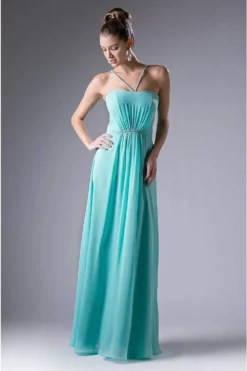 Cinderella Divine - CH529 Beaded Spaghetti Straps Chiffon A Line Gown -Hot Sale WEDDING Store cinderella divine ch529 beaded spaghetti straps chiffon a line gown bridesmaid dresses xs mint 13811760496723