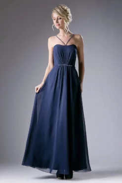 Cinderella Divine - CH529 Beaded Spaghetti Straps Chiffon A Line Gown -Hot Sale WEDDING Store cinderella divine ch529 beaded spaghetti straps chiffon a line gown bridesmaid dresses xs navy 13811758235731