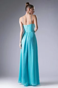 Cinderella Divine - CH529 Beaded Spaghetti Straps Chiffon A Line Gown -Hot Sale WEDDING Store cinderella divine ch529 beaded spaghetti straps chiffon a line gown prom dresses 13811762856019
