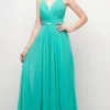 Cinderella Divine CJ238 - Sleeveless V-Neck Evening Dress