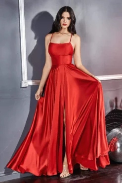 Cinderella Divine - CJ527 Long Crisscross Back Satin A-Line Dress -Hot Sale WEDDING Store cinderella divine cj527 long crisscross back satin a line dress bridesmaid dresses 2 red 27944284717139