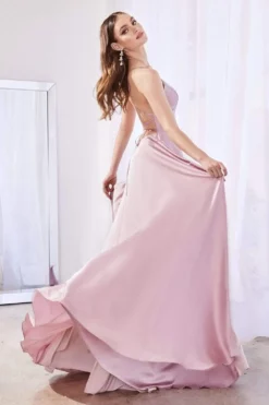 Cinderella Divine - CJ527 Long Crisscross Back Satin A-Line Dress -Hot Sale WEDDING Store cinderella divine cj527 long crisscross back satin a line dress bridesmaid dresses 27944286421075