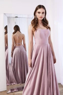 Cinderella Divine - CJ527 Long Crisscross Back Satin A-Line Dress -Hot Sale WEDDING Store cinderella divine cj527 long crisscross back satin a line dress bridesmaid dresses 27944288550995