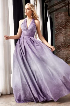 Cinderella Divine - CW222 Pleated Plunging Halter Ballgown -Hot Sale WEDDING Store cinderella divine cw222 pleated plunging halter ballgown ball gowns 28830872305747