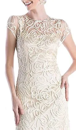 Cinderella Divine - Embellished Illusion Jewel Neck Sheath Dress 1920 - 1 Pc Champagne In Size M Available -Hot Sale WEDDING Store cinderella divine embellished illusion jewel neck sheath dress 1920 1 pc champagne in size m available ccsale m champagne 10719859408979
