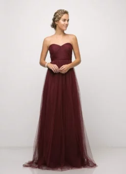 Cinderella Divine - ET322 Sweetheart Neckline Convertible Tulle Gown -Hot Sale WEDDING Store cinderella divine et322 sweetheart neckline convertible tulle gown bridesmaid dresses 4 burgundy 28047513419859