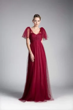 Cinderella Divine - ET322 Sweetheart Neckline Convertible Tulle Gown -Hot Sale WEDDING Store cinderella divine et322 sweetheart neckline convertible tulle gown bridesmaid dresses 4 deep red 28047514435667