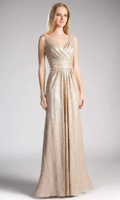 Cinderella Divine - ET326 Surplice Bodice Draping Sequined Gown -Hot Sale WEDDING Store cinderella divine et326 surplice bodice draping sequined gown prom dresses 2 champagne 28142071021651