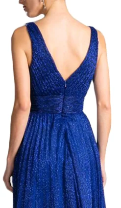 Cinderella Divine - Plunging V-Neck Shirr-Ornate A-Line Evening Gown -Hot Sale WEDDING Store cinderella divine plunging v neck shirr ornate a line evening gown mother of the bride dresses 28047907979347