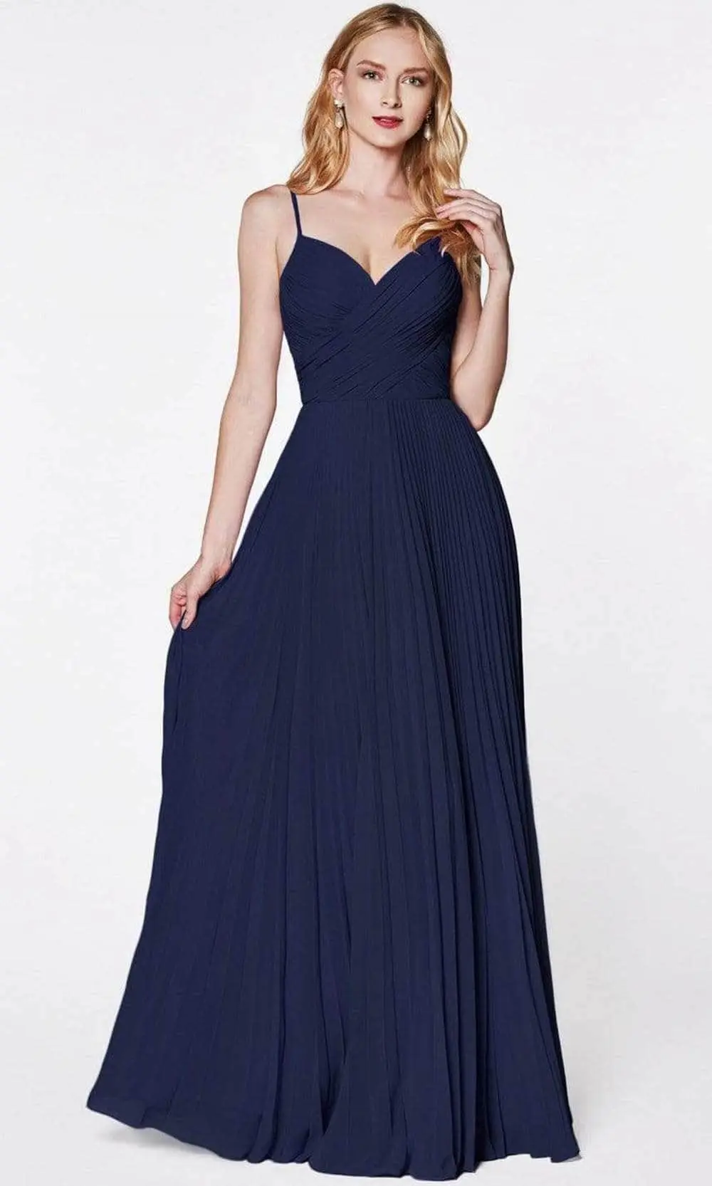 Cinderella Divine - Ruched Bodice A-Line Gown 7471 - 1 Pc Navy In Size 18 Available 1 Cinderella Divine - Ruched Bodice A-Line Gown 7471 - 1 Pc Navy In Size 18 Available