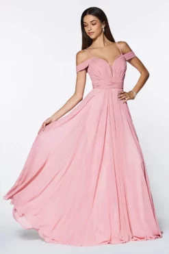 Cinderella Divine - Shirred Plunging Sweetheart Cold Shoulder Chiffon Gown 17 Cinderella Divine - Shirred Plunging Sweetheart Cold Shoulder Chiffon Gown -Hot Sale WEDDING Store cinderella divine shirred plunging sweetheart cold shoulder chiffon gown prom dresses 2 blush 28285021618259